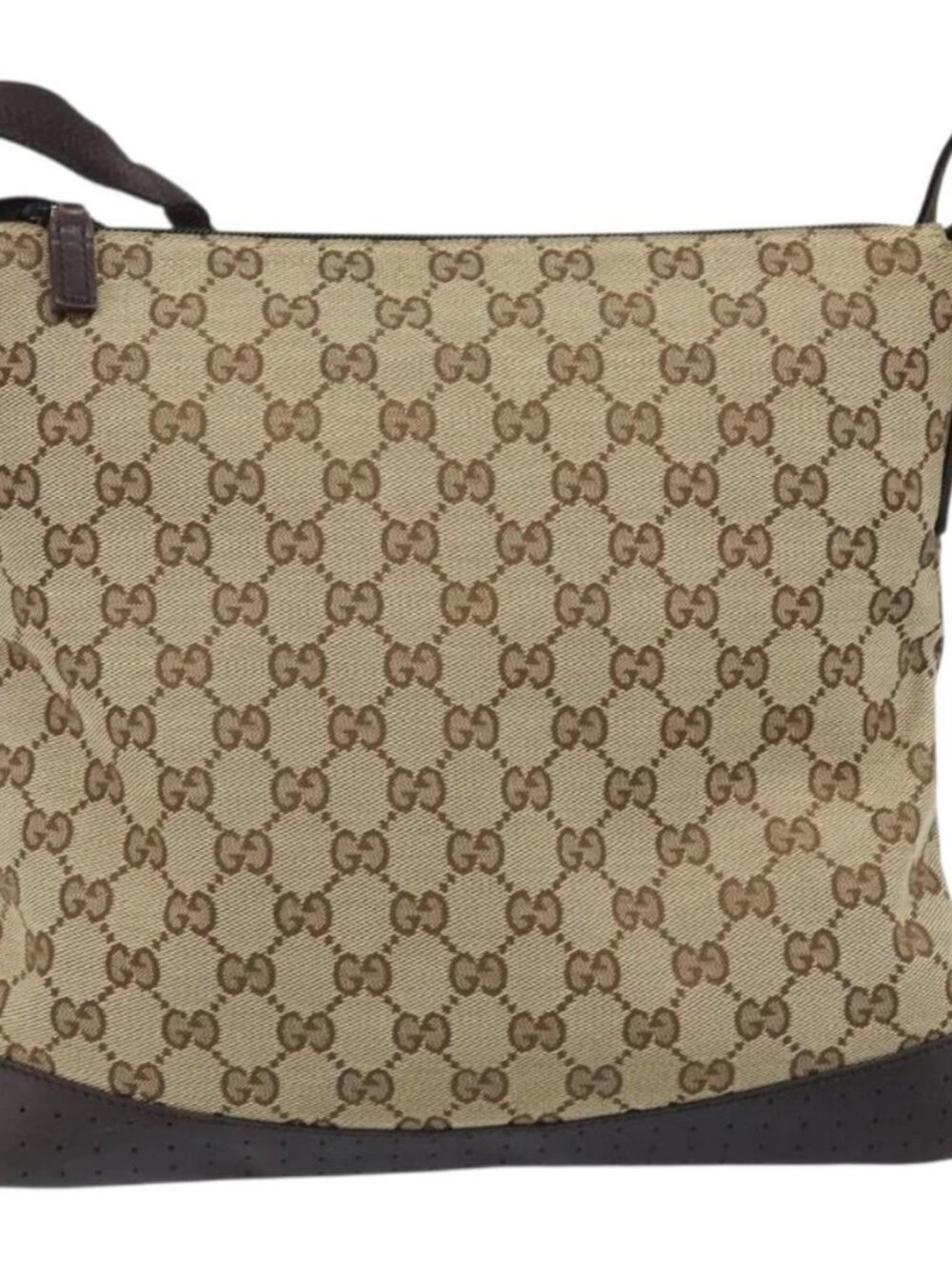 GUCCI GG Canvas Shoulder Bag Beige Silver 145857 Auth ka2886 - Picture 3 of 16